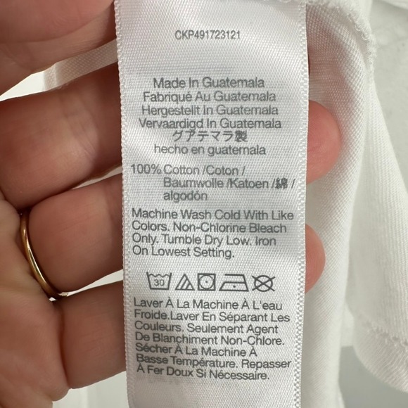 Madewell Softfade Cotton Tee White Crewneck Short Sleeve Classic Basic White Tee - Picture 5 of 7